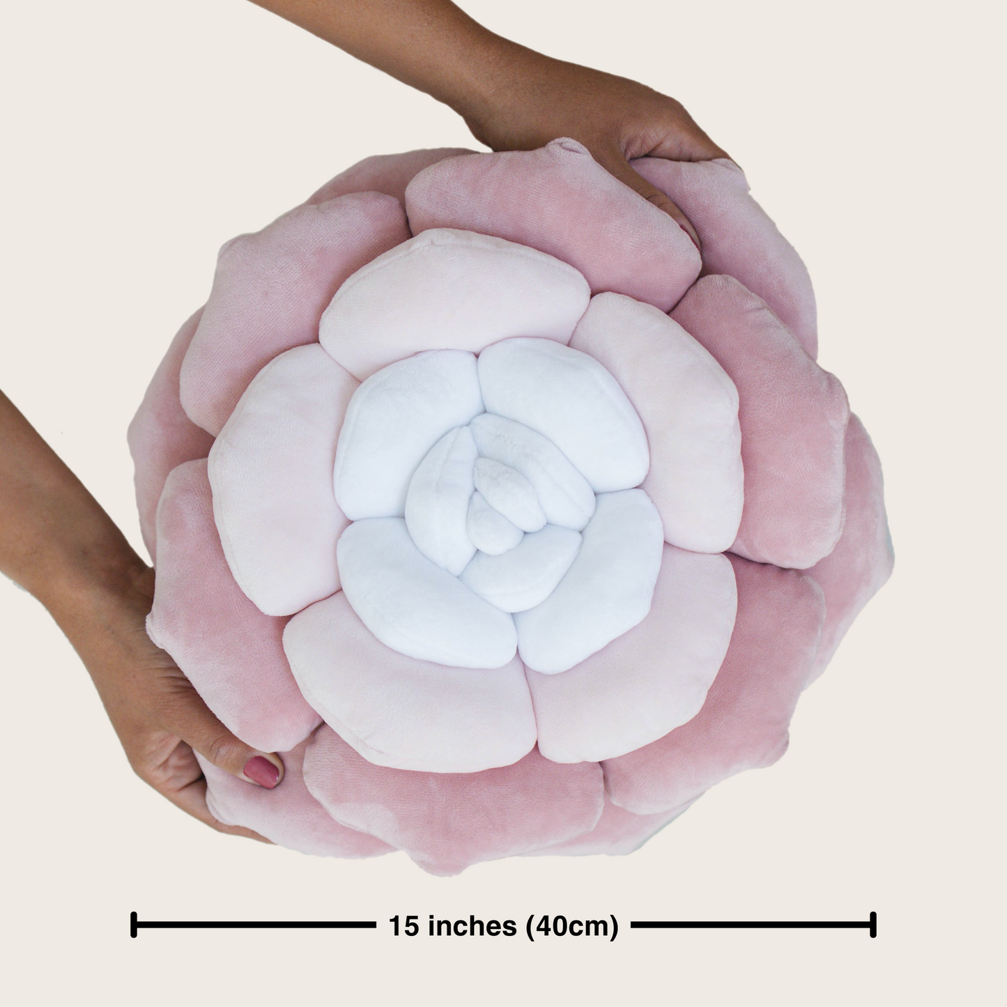 Blush Pink Succulent Pillow